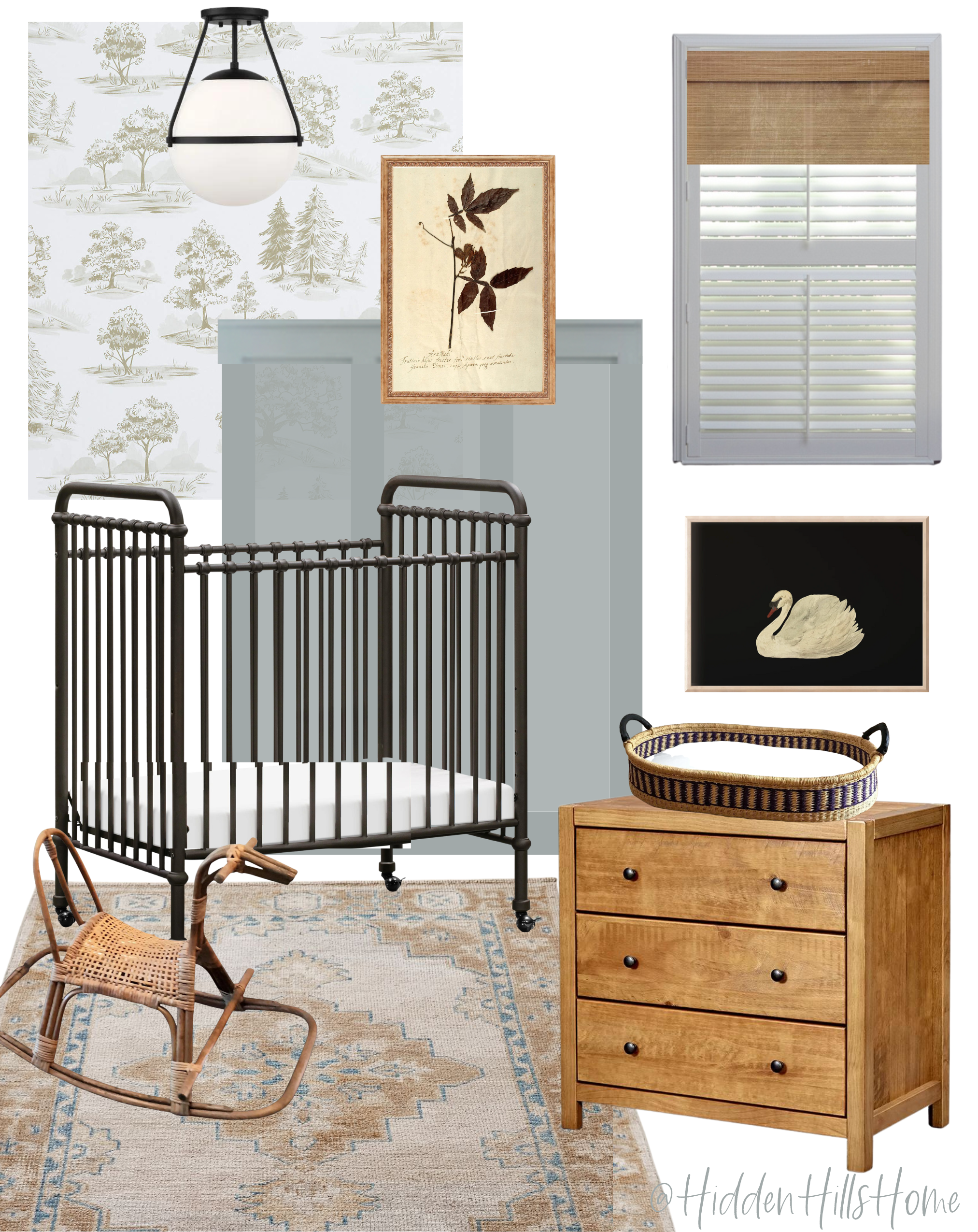 Gender-Neutral Nursery Mood Board - Hidden Hills Home