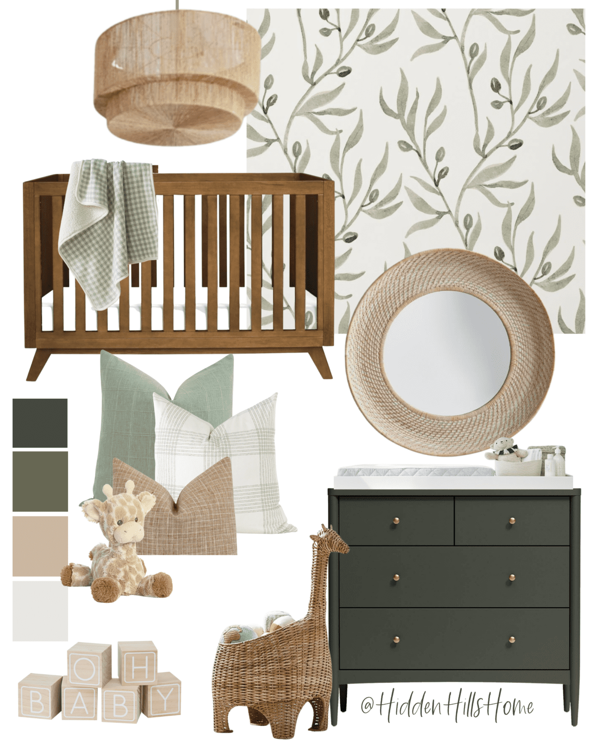 Gender-Neutral Nursery Mood Board - Hidden Hills Home