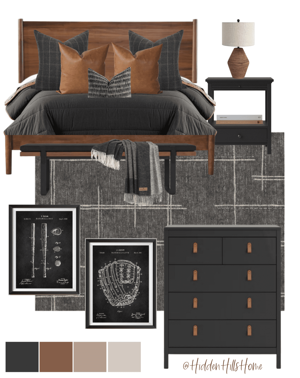 Boy's Bedroom Mood Boards - Hidden Hills Home