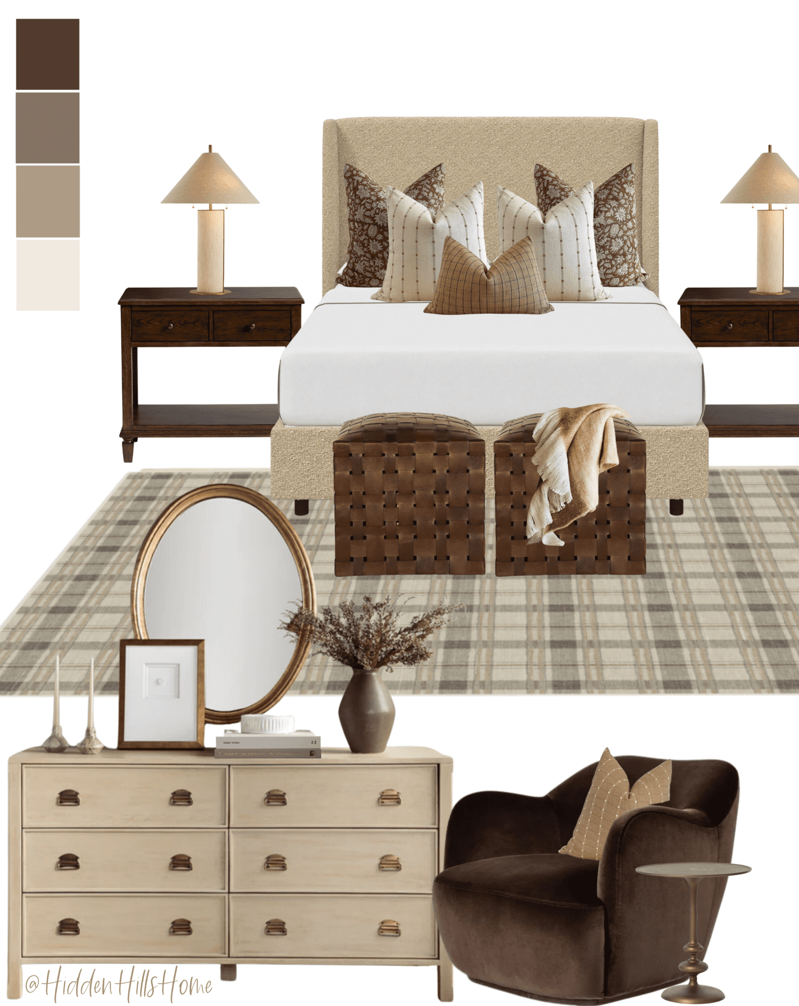 Bedroom Mood Boards - Hidden Hills Home