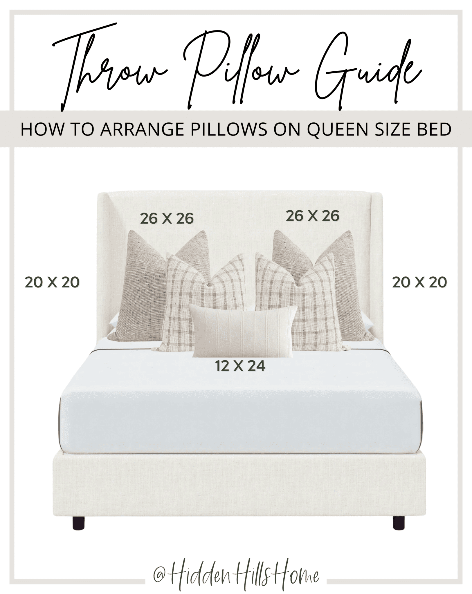 The Ultimate Guide for How to Arrange Throw Pillows on a Queen Bed ...